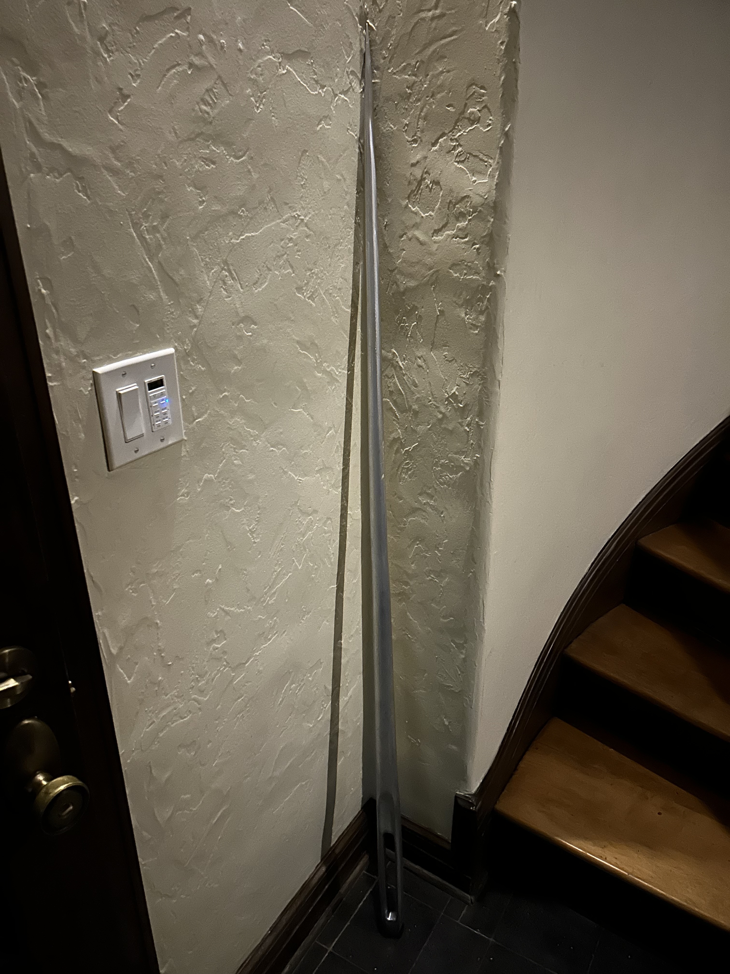 Needle in Hollywood hills house show, cast in aluminum