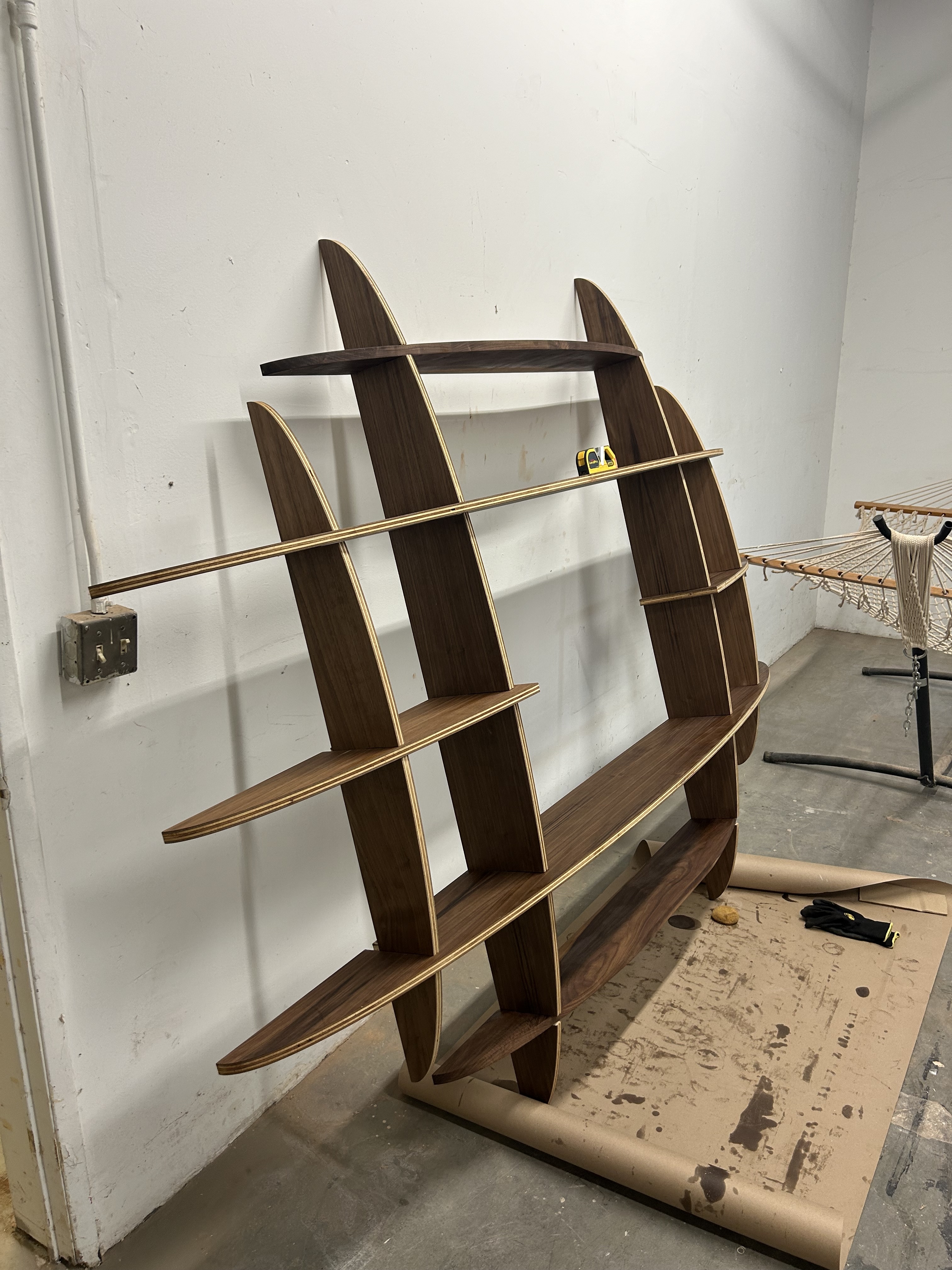 Ski tool path on CNC in Poplar